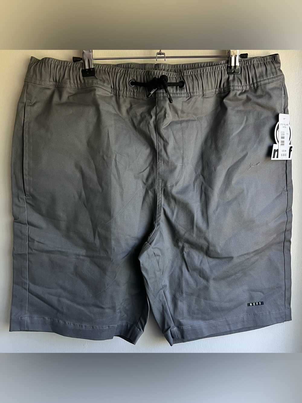 NWT Neff Men's Gray Drawstring Shorts